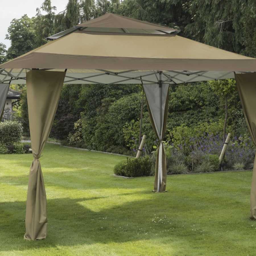 Garden Must Haves Got It Covered Outdoor Gazebo - Taupe & Brown