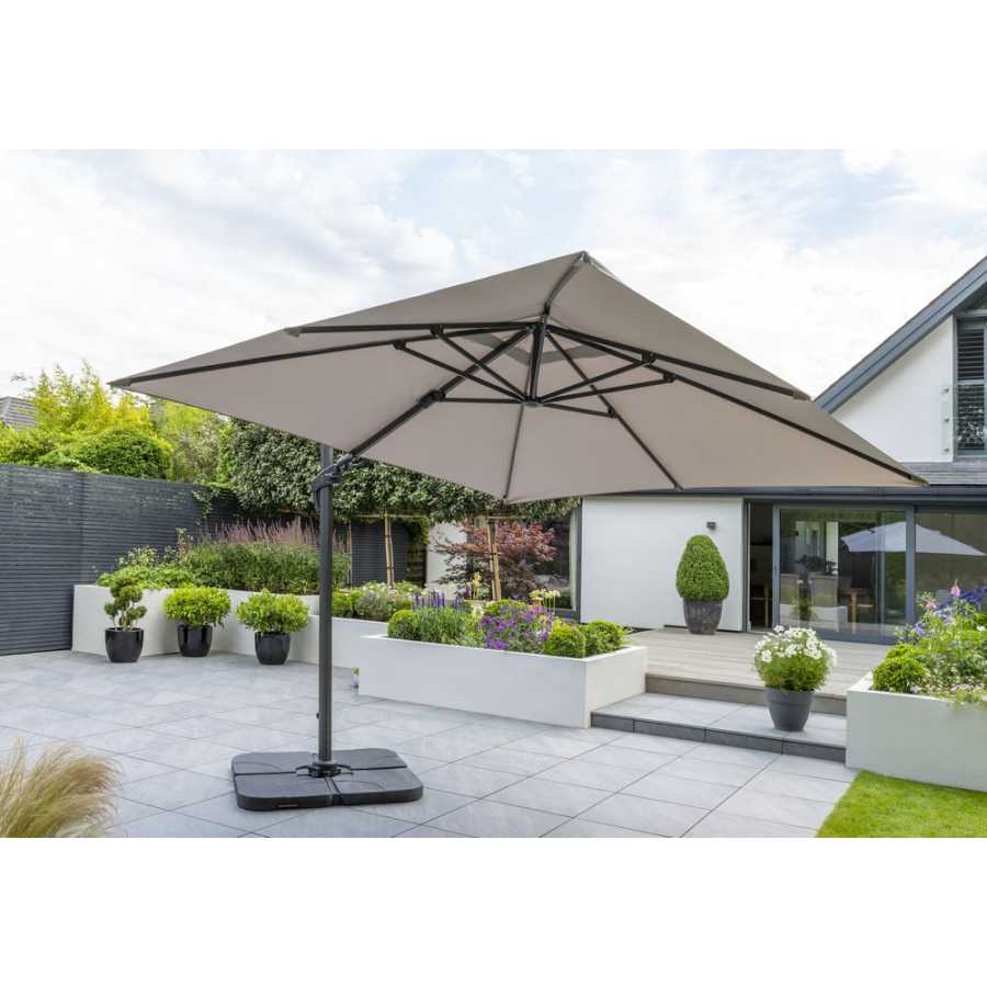Garden Must Haves Royce Outdoor Executive Cantilever Parasol - Lava & Soft Grey