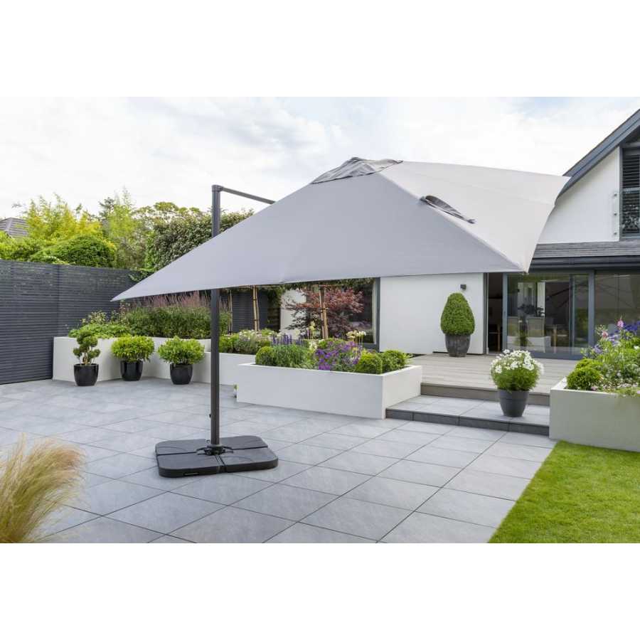 Garden Must Haves Royce Outdoor Executive Cantilever Parasol - Lava & Soft Grey