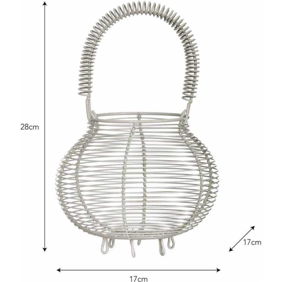 Garden Trading Steel Egg Basket - Chalk Garden Trading Steel Egg Basket - Chalk