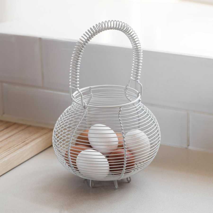 Garden Trading Steel Egg Basket - Chalk Garden Trading Steel Egg Basket - Chalk
