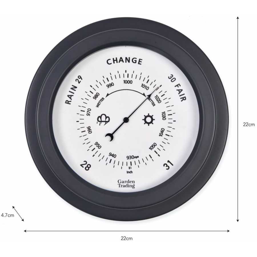 Garden Trading Tenby Barometer - Carbon