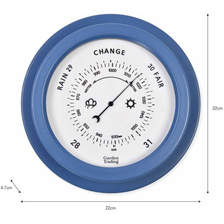 Garden Trading Tenby Barometer - Lulworth Blue