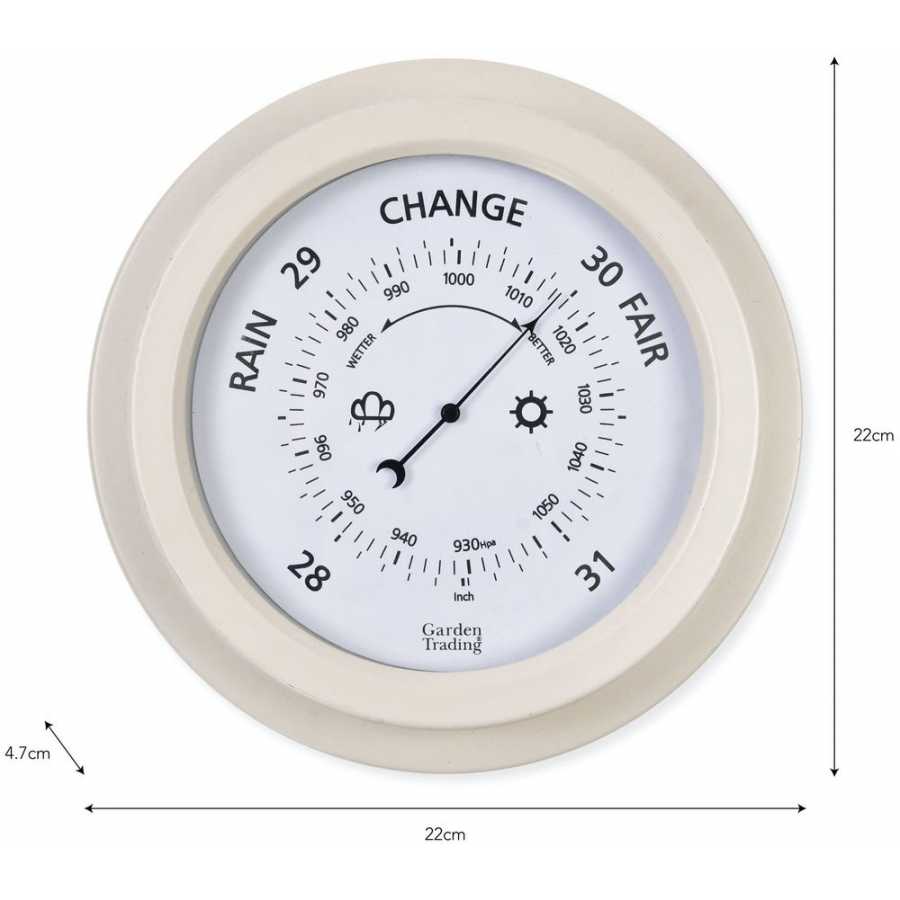 Garden Trading Tenby Barometer - Lily White
