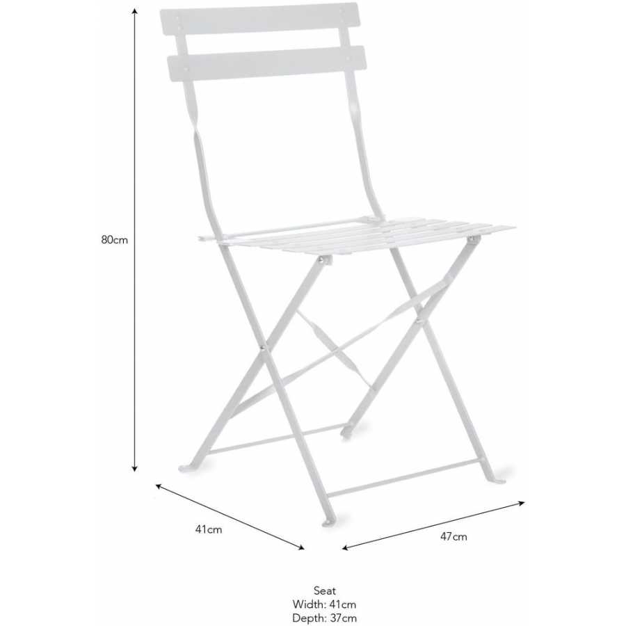 Garden Trading Rive Droite Bistro Chairs - Set of 2 - Chalk