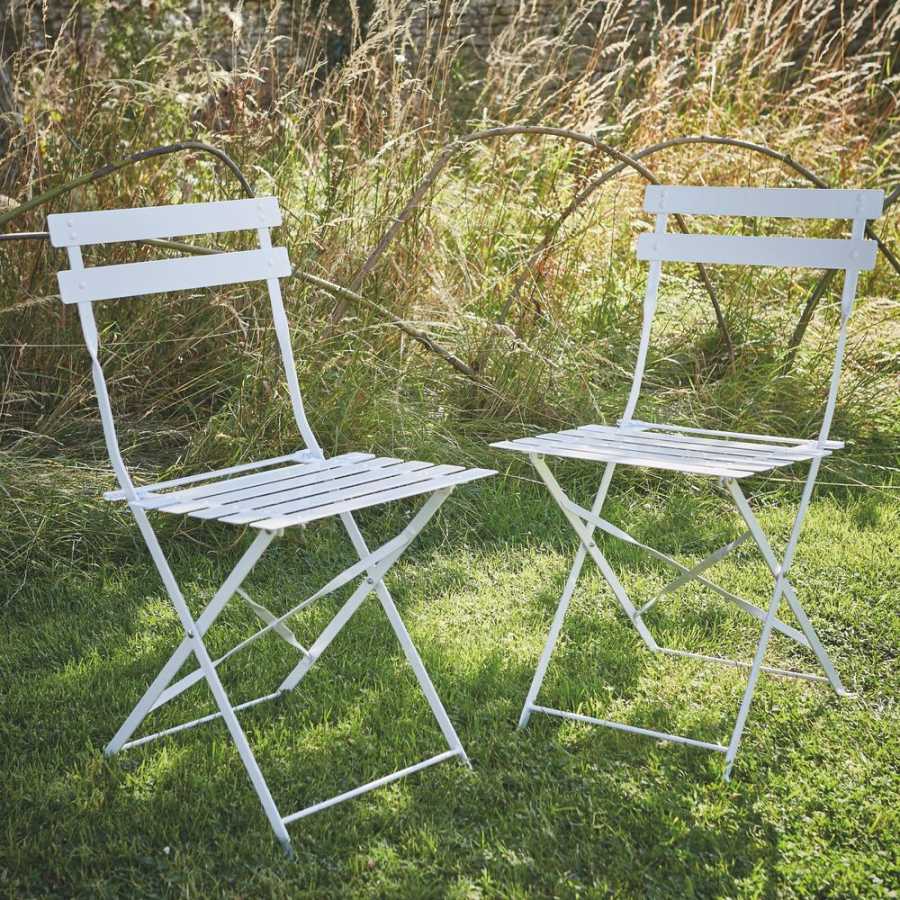 Garden Trading Rive Droite Bistro Chairs - Set of 2 - Chalk