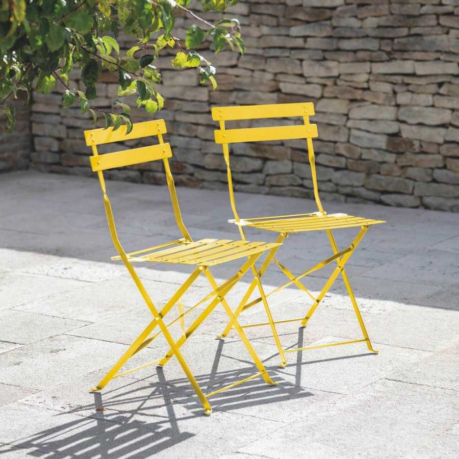 Garden Trading Rive Droite Bistro Chairs - Set of 2 - Lemon