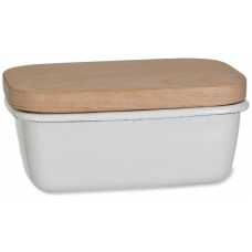 Garden Trading Enamel Butter Dish - White