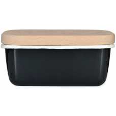 Garden Trading Enamel Butter Dish - Carbon