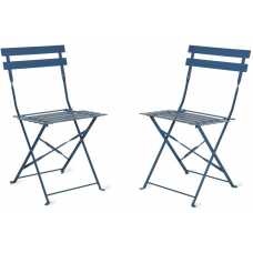 Garden Trading Rive Droite Bistro Chairs - Set of 2 - Blue
