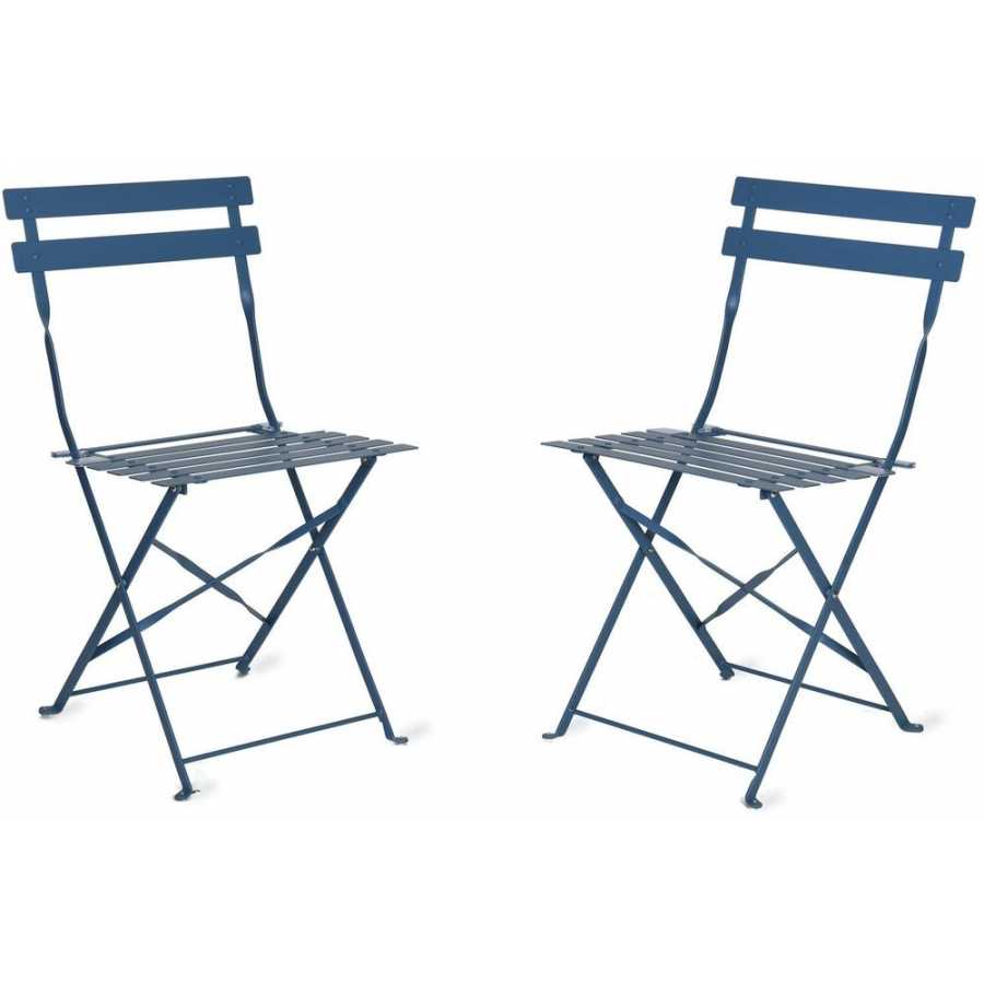 Garden Trading Rive Droite Bistro Chairs - Set of 2 - Lulworth Blue