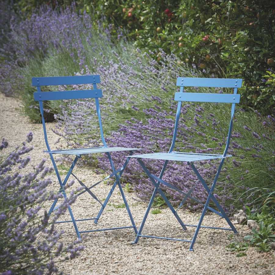 Garden Trading Rive Droite Bistro Chairs - Set of 2 - Lulworth Blue