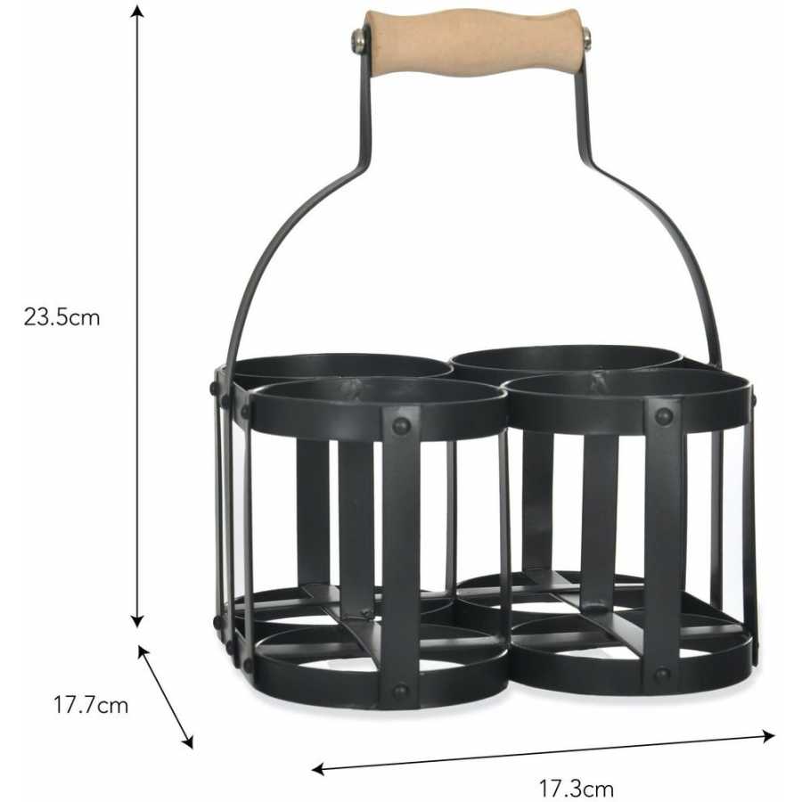 Garden Trading Steel Milk Bottle Holder - Small