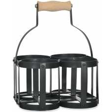 Garden Trading Steel Milk Bottle Holder - Carbon