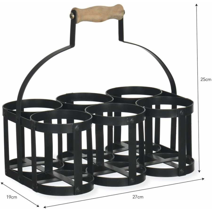 Garden Trading Steel Milk Bottle Holder - Large