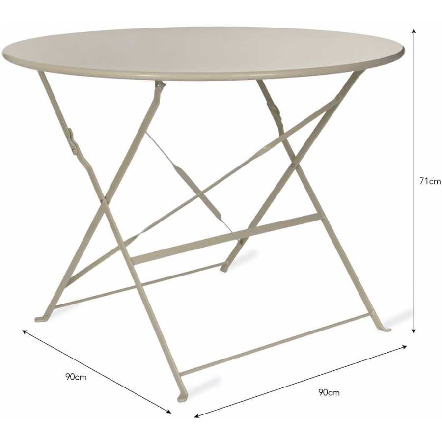 Garden Trading Rive Droite Large Bistro Table - Clay