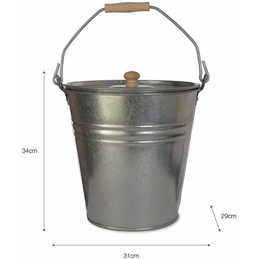 Garden Trading Steel Fireside Bucket - Galvanised