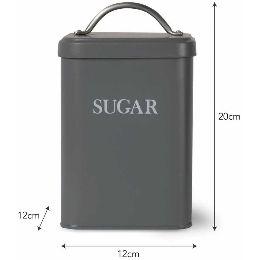Garden Trading Steel Sugar Canister - Charcoal