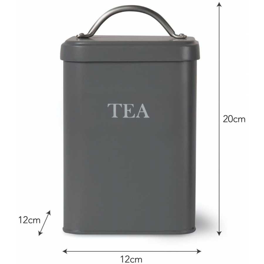 Garden Trading Steel Tea Canister - Charcoal