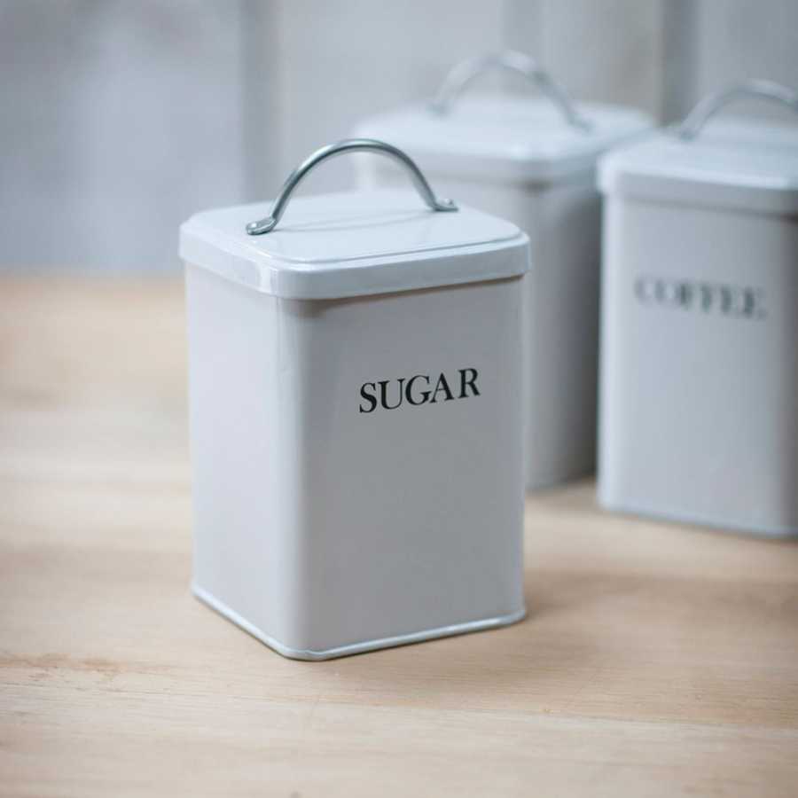 Garden Trading Steel Sugar Canister - Chalk