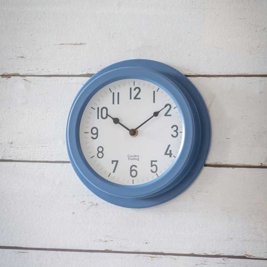 Garden Trading Tenby Clock - Lulworth Blue