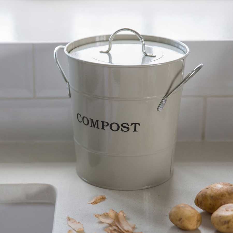 Garden Trading Steel Mini Compost Bucket - Clay