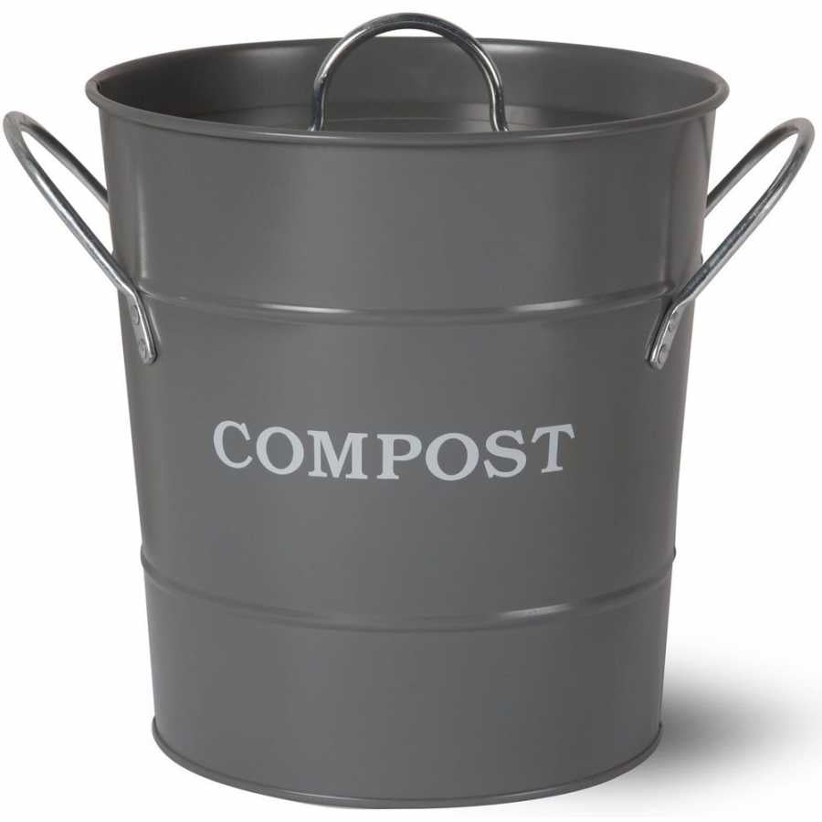 Garden Trading Steel Mini Compost Bucket - Charcoal