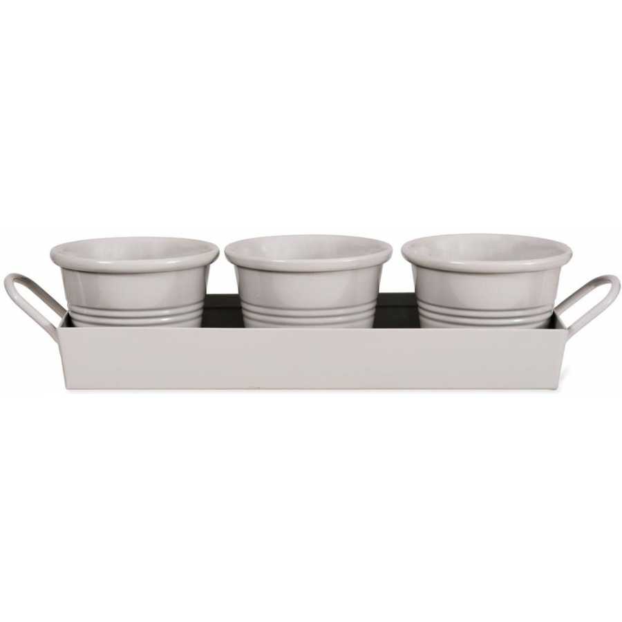 Garden Trading Tray Plant Pots - Set of 3