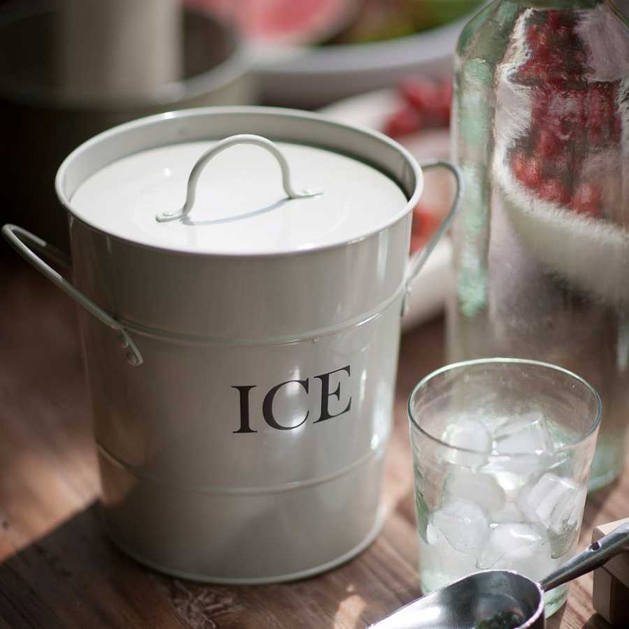 Garden Trading Steel Ice Bucket - Chalk