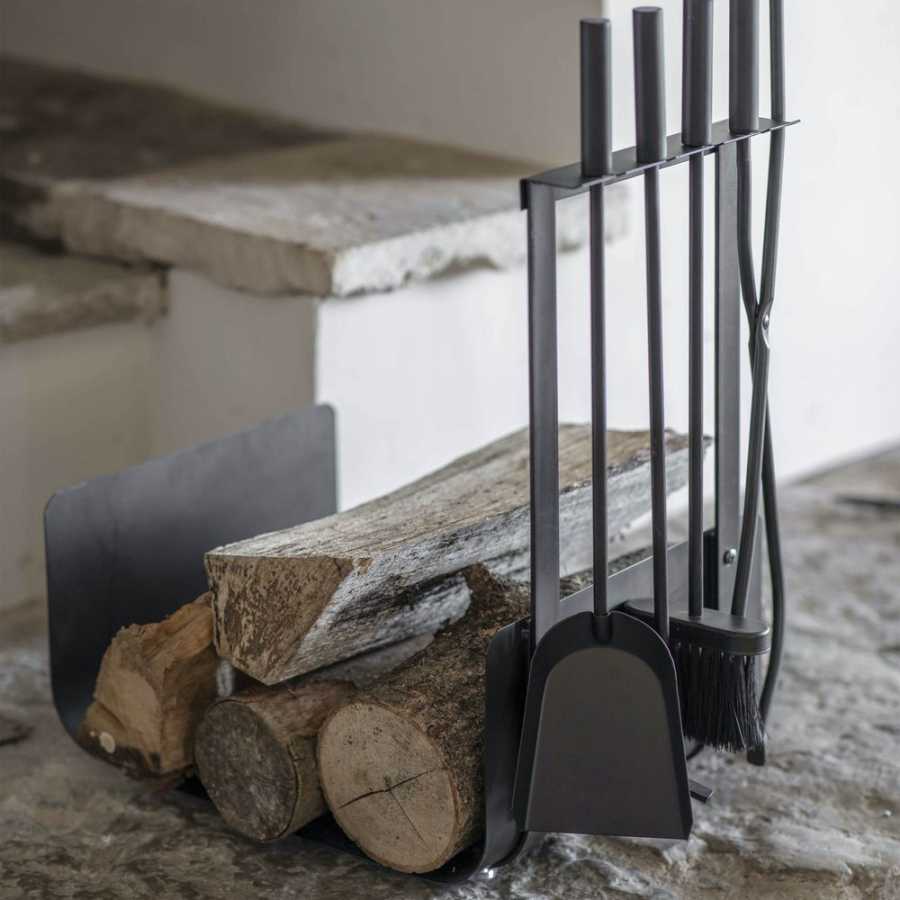 Garden Trading Stanton Fireside Tool Set With Log Holder