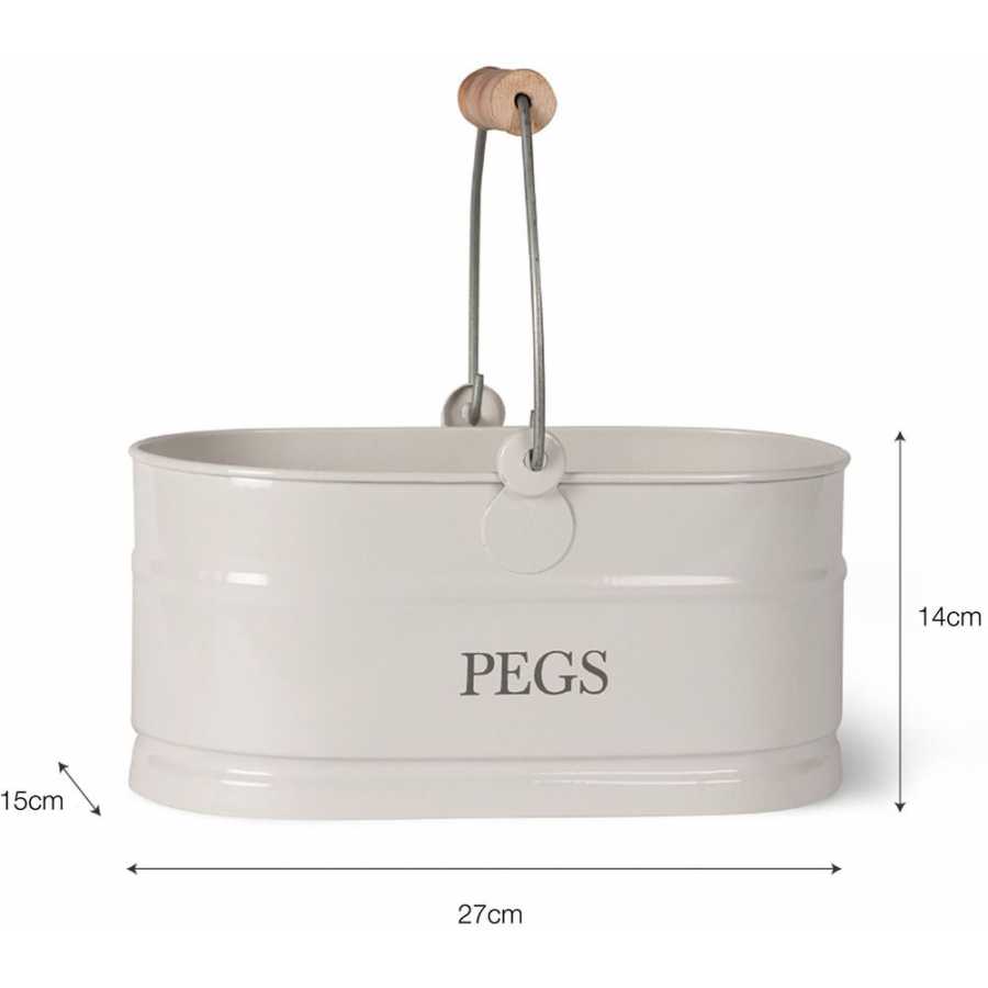 Garden Trading Steel Peg Bucket - Chalk