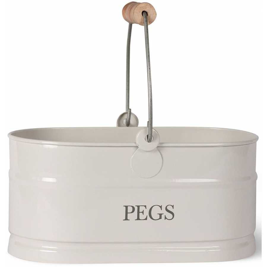 Garden Trading Steel Peg Bucket - Chalk