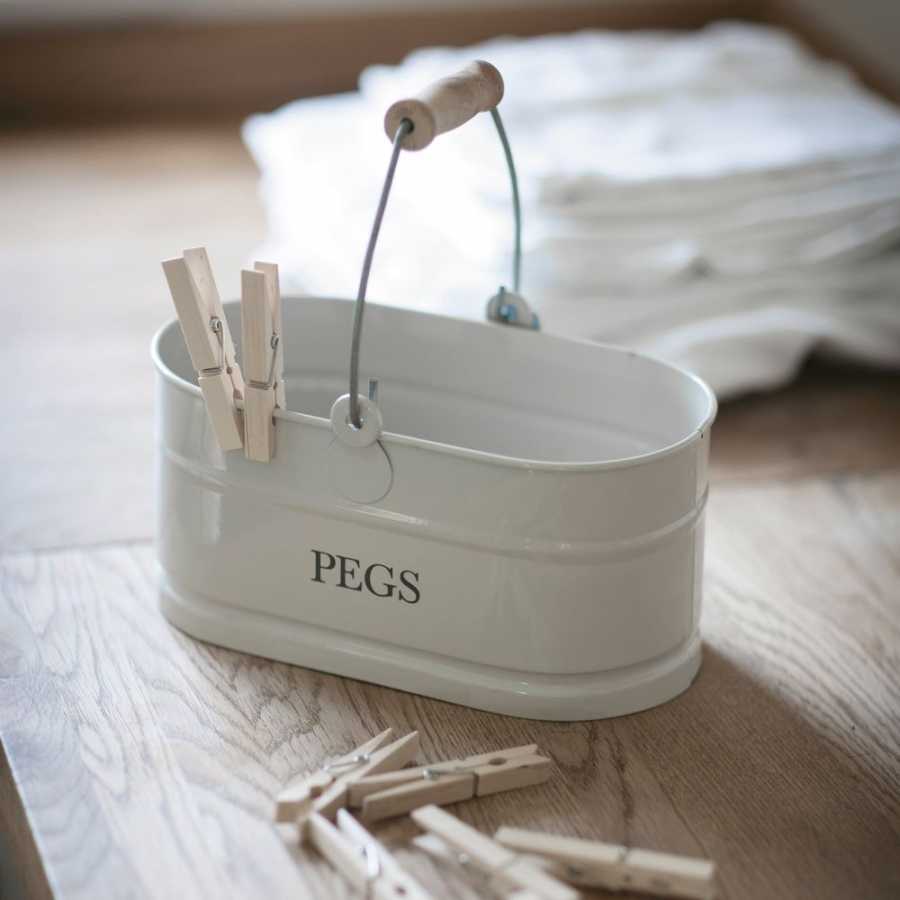 Garden Trading Steel Peg Bucket - Chalk