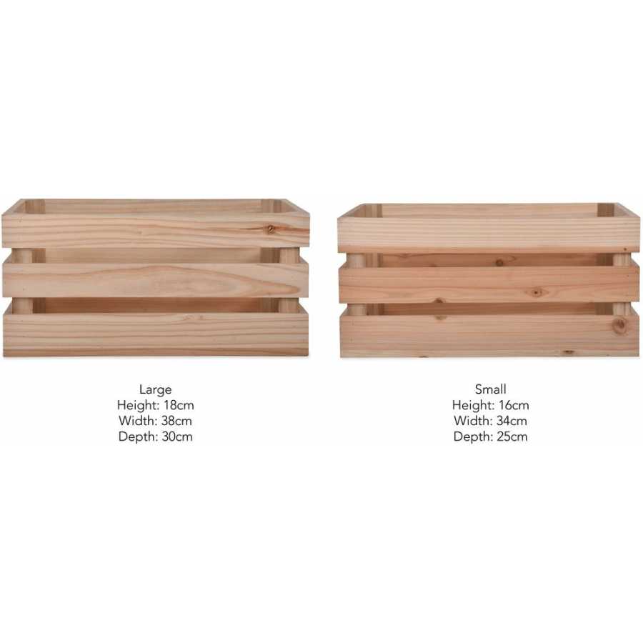 Garden Trading Fir Wood Storage Boxes - Set of 2