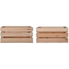 Garden Trading Fir Wood Storage Boxes - Set of 2