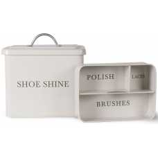 Garden Trading Steel Shoe Shine Box - Chalk
