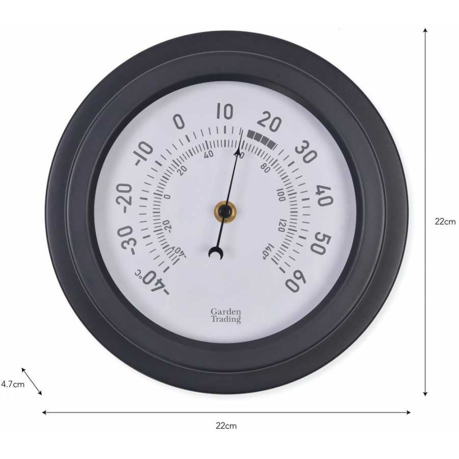 Garden Trading Tenby Thermometer - Carbon