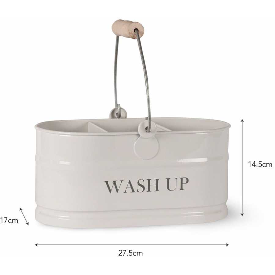 Garden Trading Steel Wash Up Tidy Bucket - Chalk