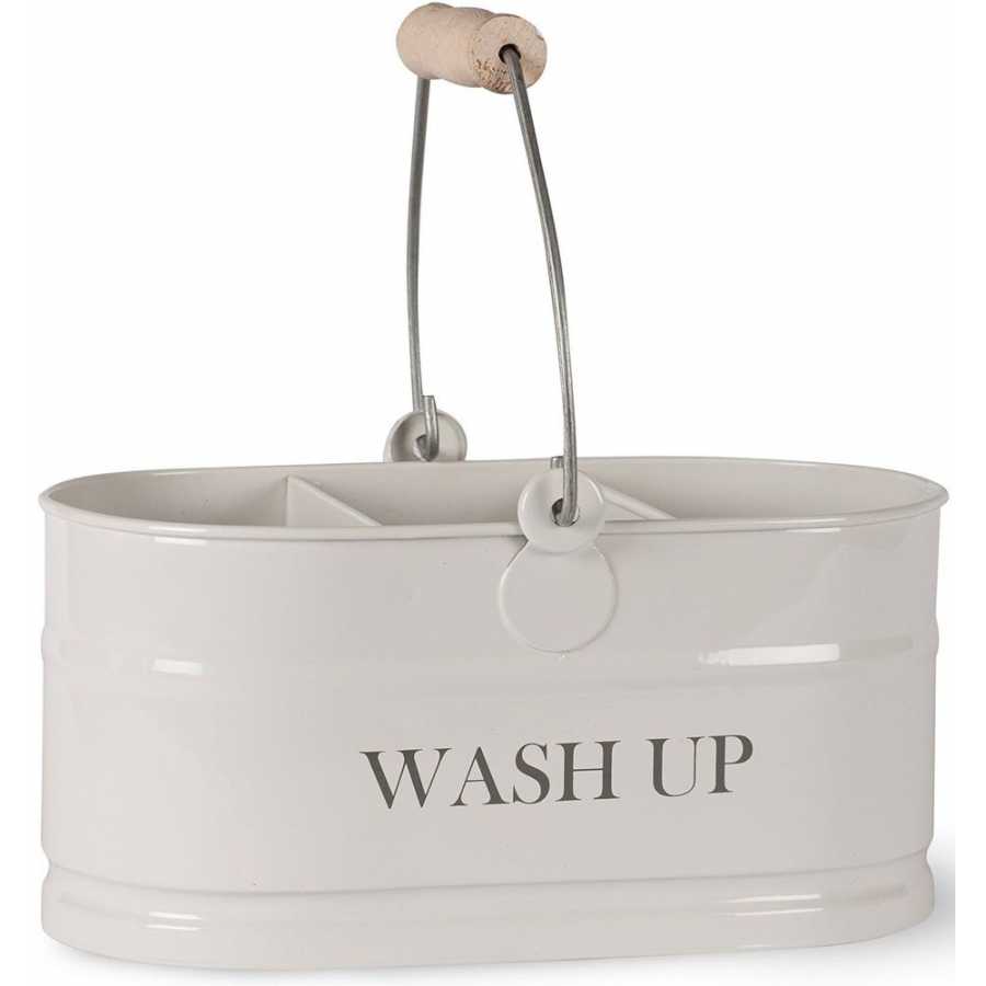 Garden Trading Steel Wash Up Tidy Bucket - Chalk