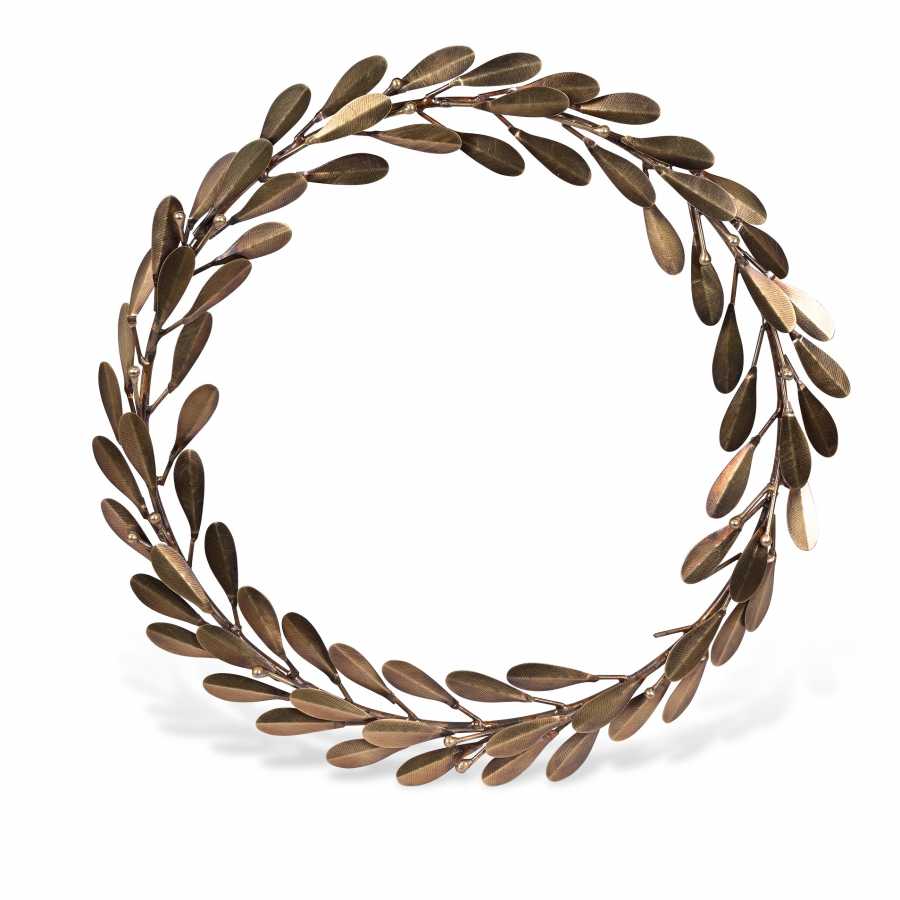Garden Trading Cromwell Mistletoe Christmas Wreath Brass