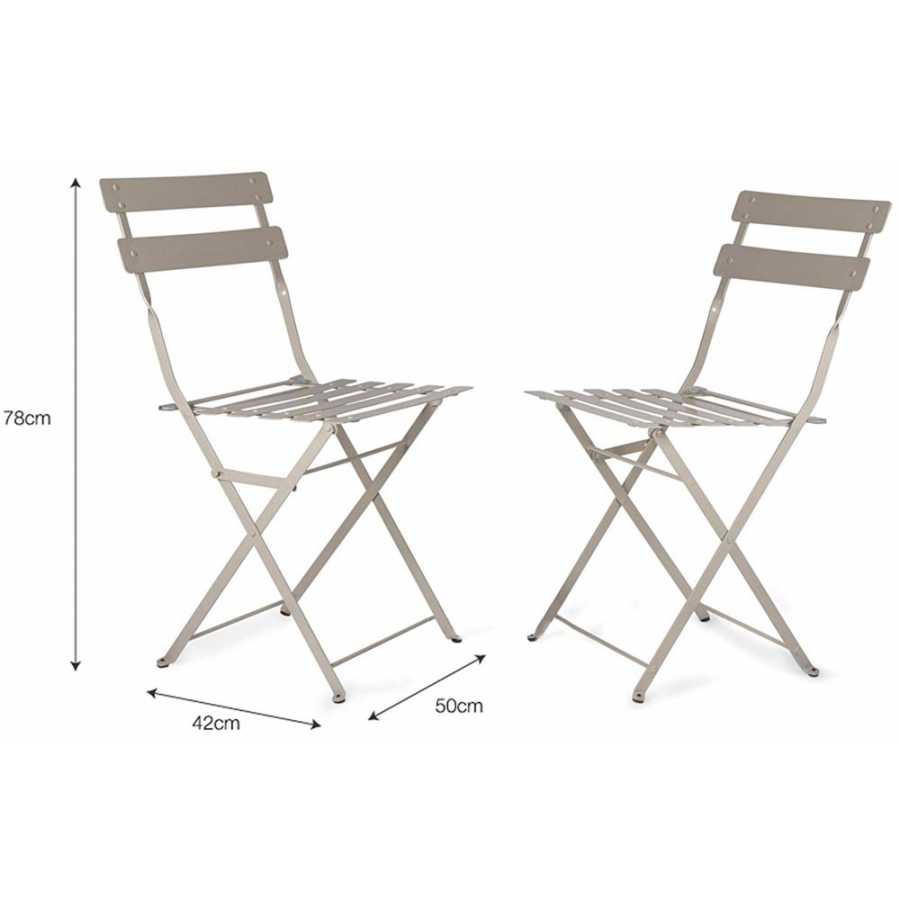 Garden Trading Bistro Chairs - Set of 2 - Clay