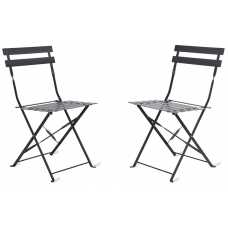 Garden Trading Rive Droite Bistro Chairs - Set of 2 - Carbon