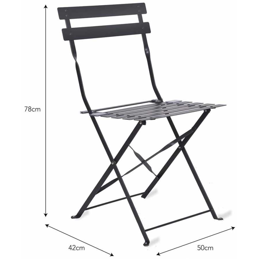 Garden Trading Bistro Chairs - Set of 2 - Carbon
