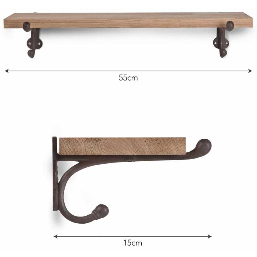 Garden Trading Cast Iron Bracket Shelf - Small - Diagram