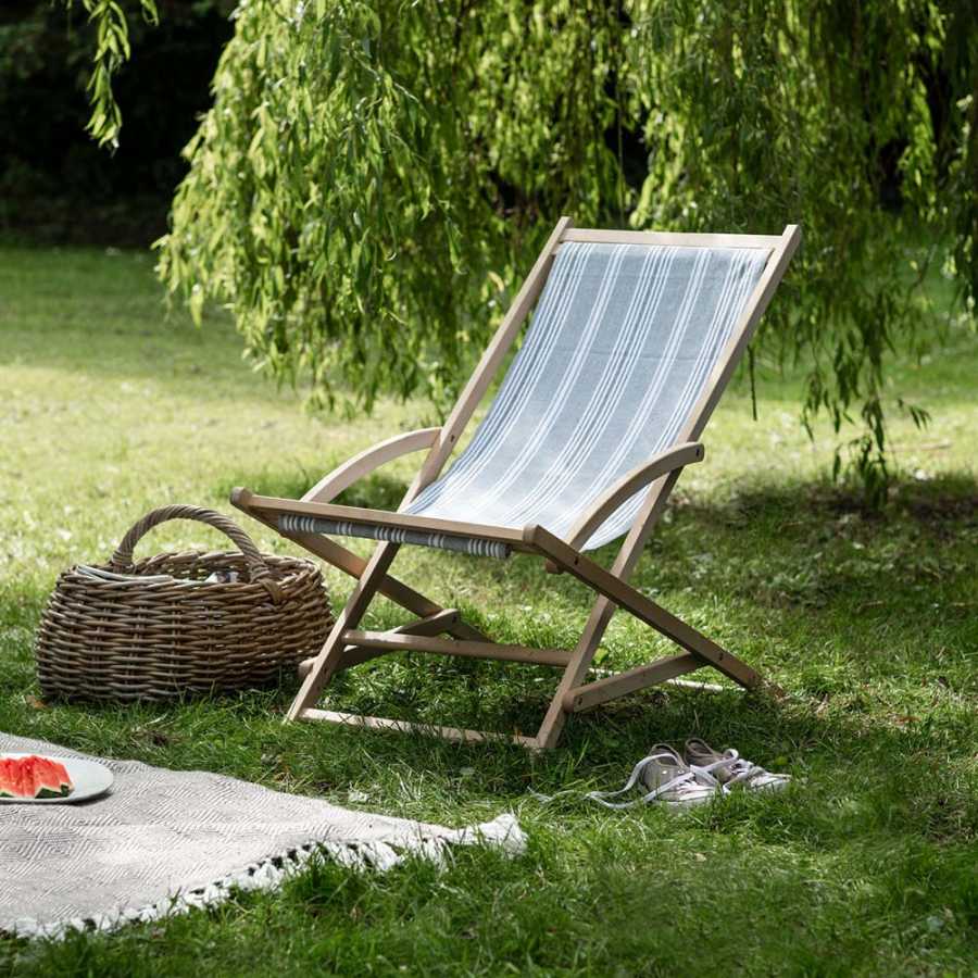 Garden Trading Rocking Stripe Deck Chair - Earl Grey