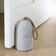 Garden Trading Cement Ribbed Door Stop - Natural