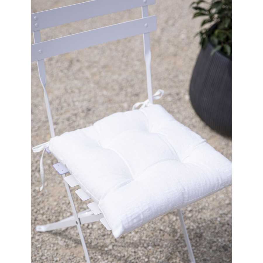 Garden Trading Rive Droite Plain Bistro Square Cushion - Chalk Garden Trading Rive Droite Plain Bistro Square Cushion - Chalk