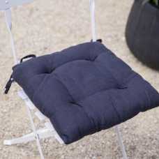 Garden Trading Rive Droite Plain Bistro Square Cushion - Carbon