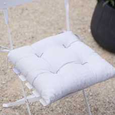 Garden Trading Rive Droite Plain Bistro Square Cushion - Flint