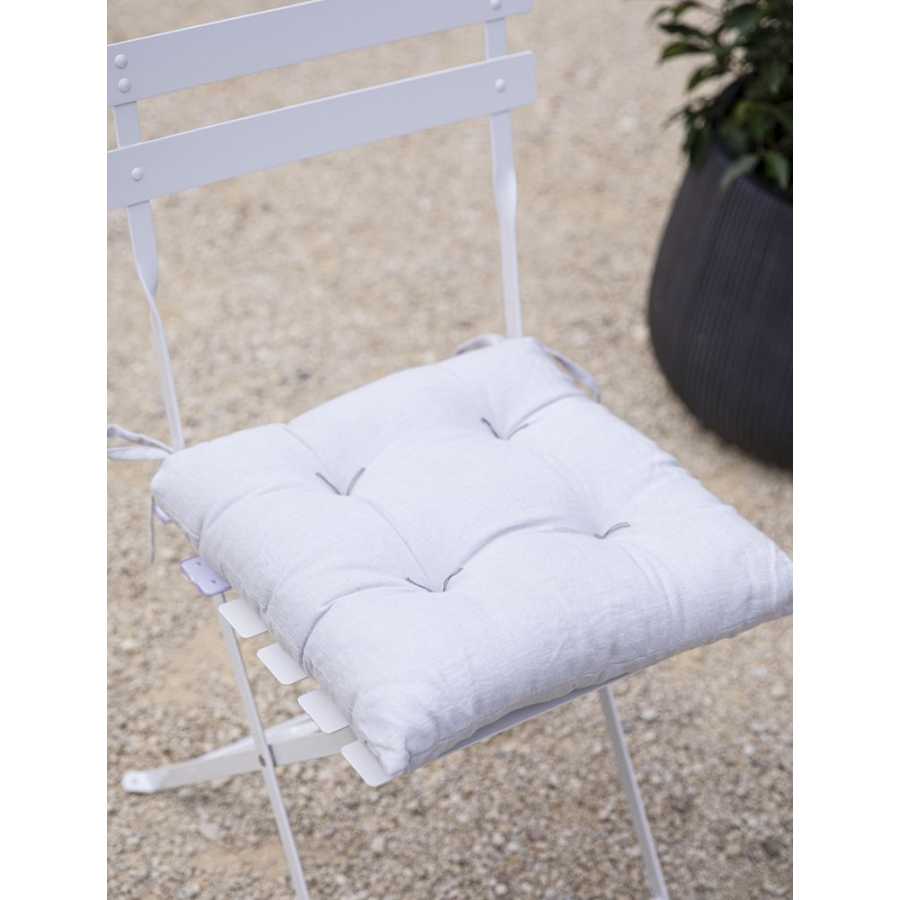Garden Trading Rive Droite Plain Bistro Square Cushion - Flint